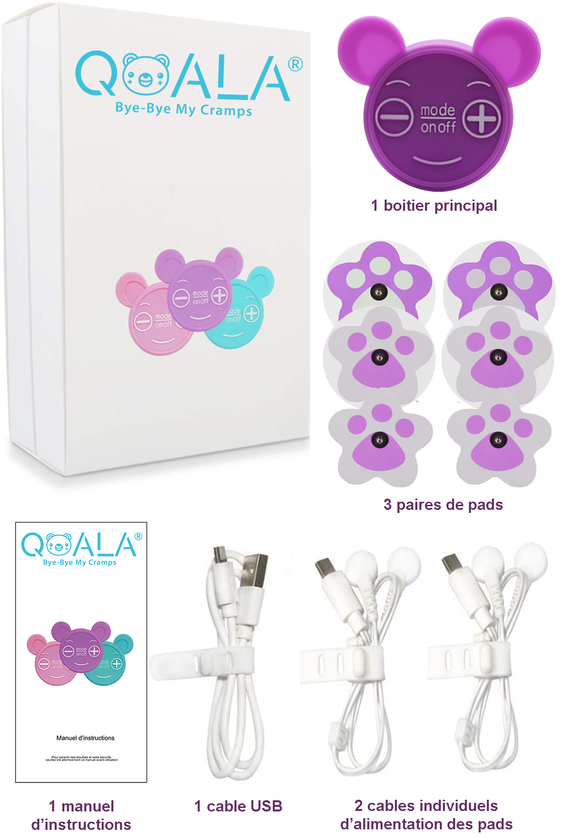 Qoala Cutty Purple (Violet) - SISTERS 3 - 1 Qoala et 3 utilisatrices-Qoala