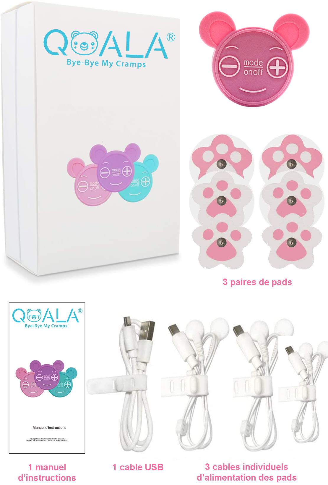 Qoala Sweet Pink (Rose) - SISTERS 3 - 1 Qoala et 3 utilisatrices-Qoala